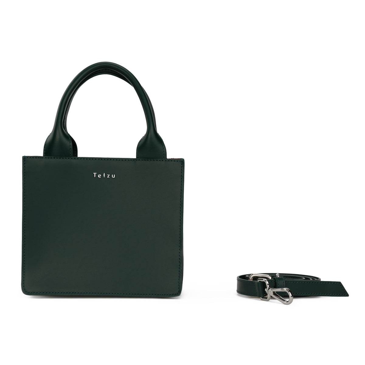 Cubo Mini Leather Crossbody Bag – Mystic Green