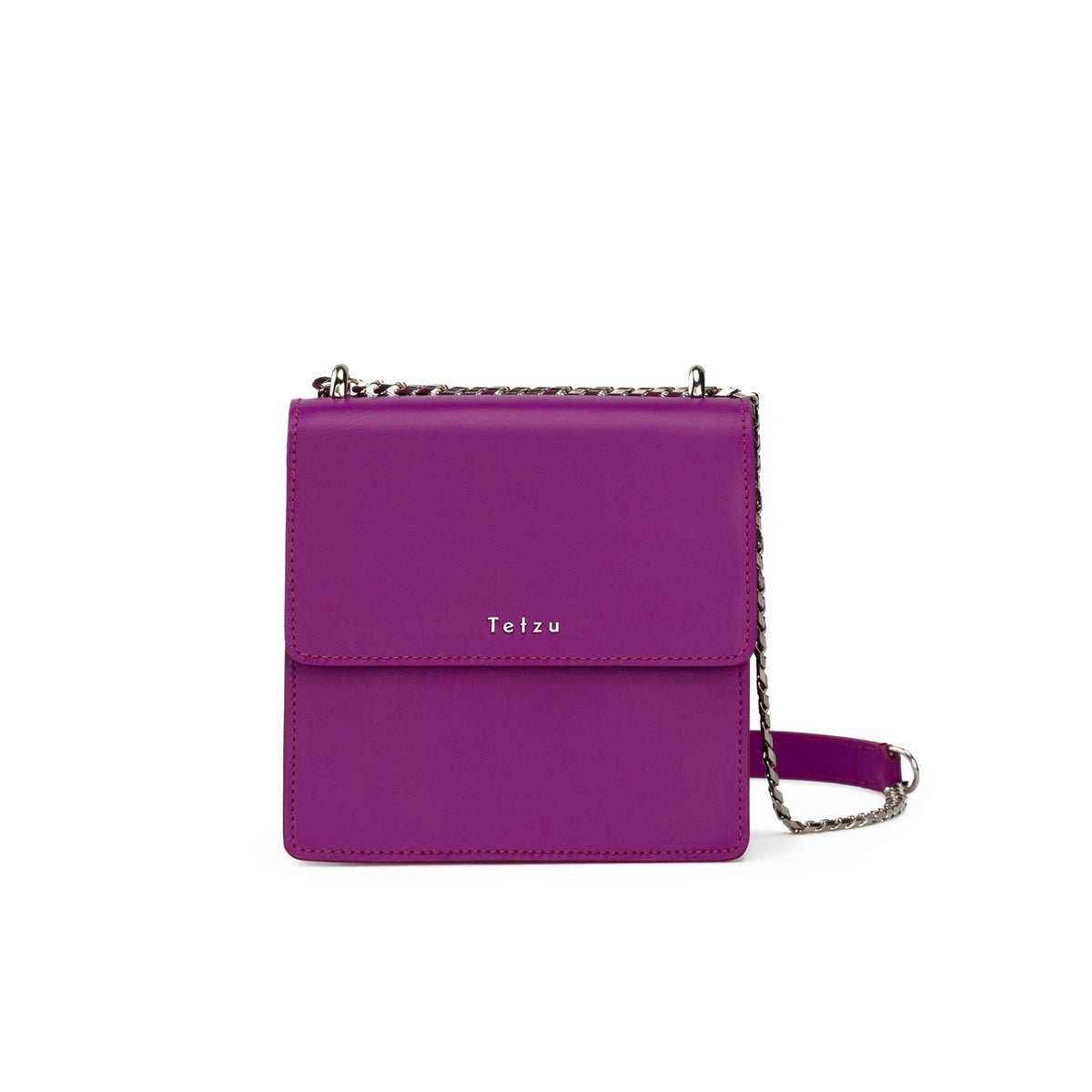 Paloma Leather crossbody bag - Magenta Rush